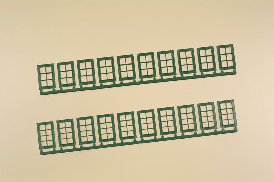 Auhagen 80224 - Fenster Q, R grün H0 1:87