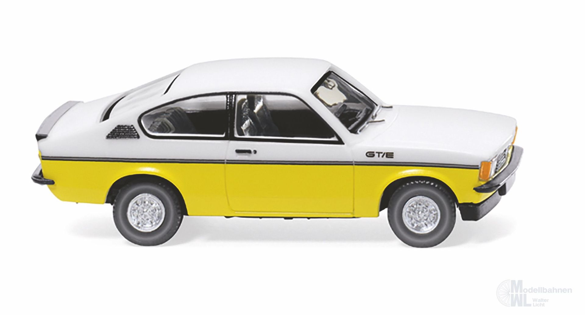 Wiking 022902 - Opel Kadett C Coupé GT/E - weiß/gelb 1:87
