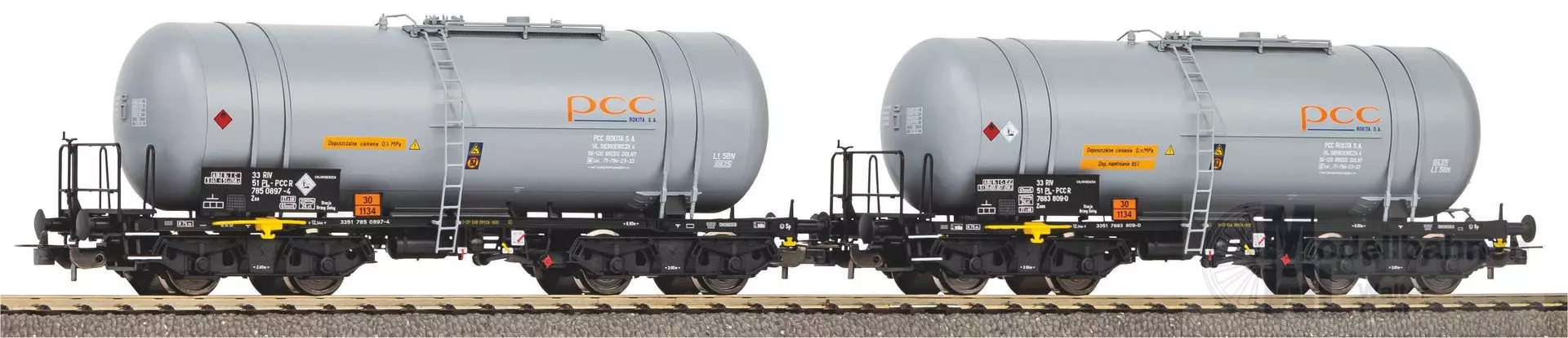 Piko 58283 - Kesselwagen Set PCC Ep.VI 2.tlg. 406Rb H0/GL