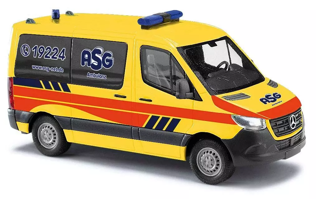 Busch 53457 - Mercedes-Benz Sprinter ASG Ambulanz HH H0 1:87