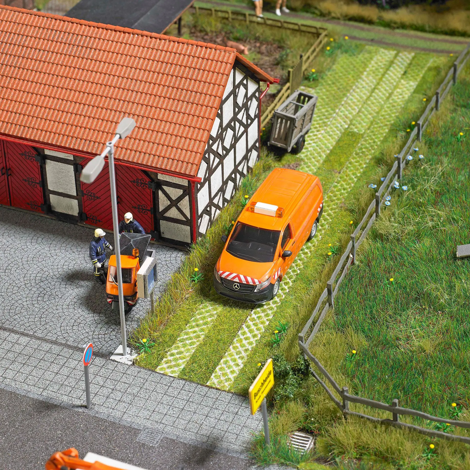 Busch 7430 - Dekoplatten Rasengittersteine H0 1:87