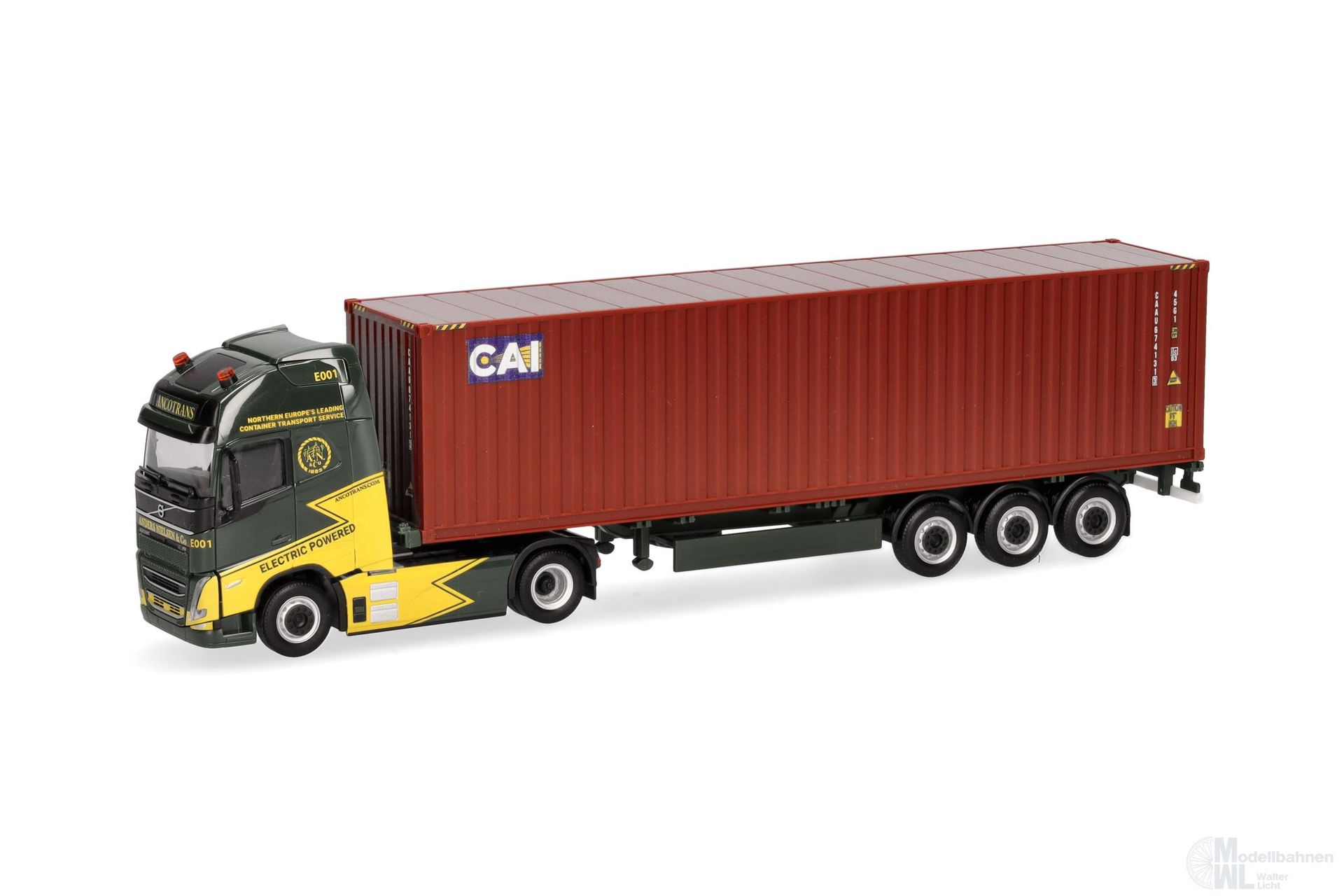 Herpa 319256 - Volvo FH GL XL Electric Container Sattelzug H0 1:87