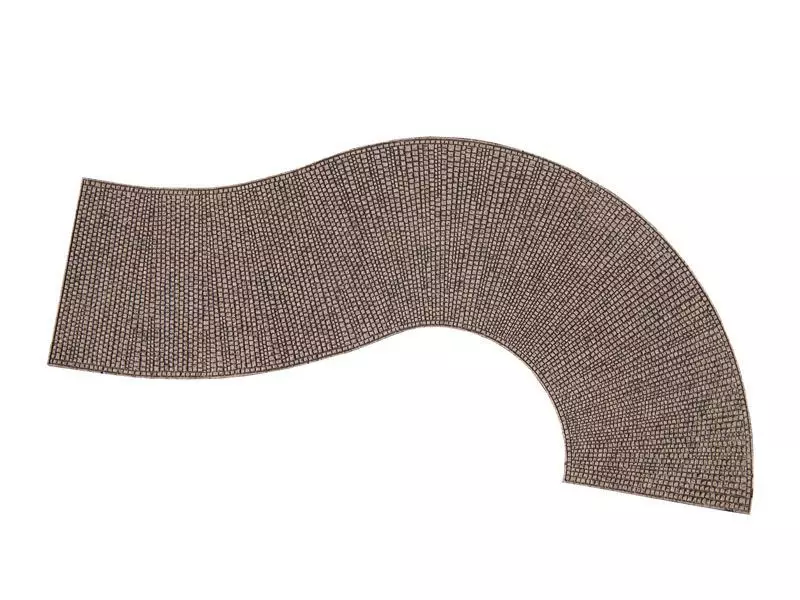Noch 60316 - Struktur-Kurve Kopfsteinpflaster 7,5 cm breit, ca. 32 cm lang H0 1:87