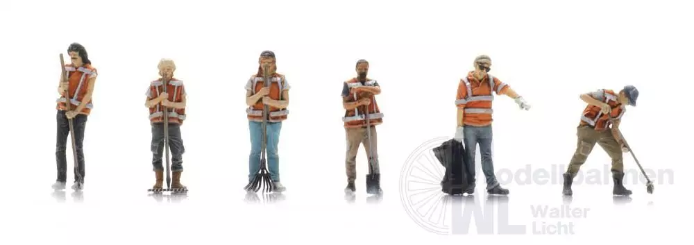 ARTITEC b.v. 5870090 - Parkpflegedienst - in Aktion (6x) H0 1:87