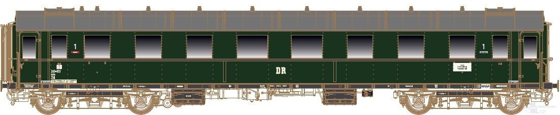 Lenz 41252-04 - Schnellzuggepäckwagen DB Ep.IV Düe 927 RAL 6020 Spur 0