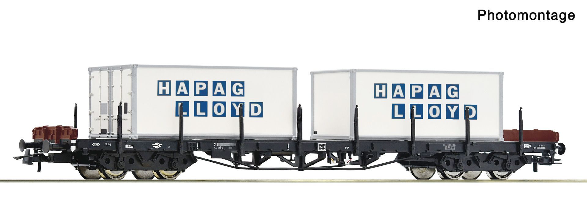 Roco 6600447 - Rungenwagen Rs MAV + Container