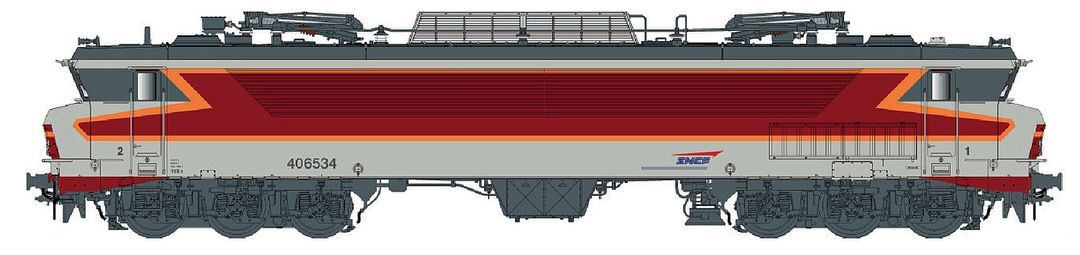 LS Models 10830S - E-Lok CC 6534 SNCF Ep.V/VI grau/rot/orange Venisseux H0/WS Sound