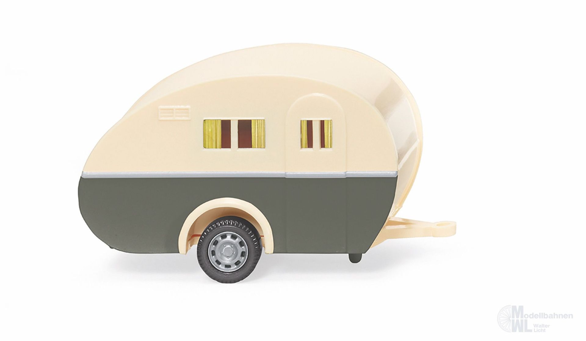 Wiking 005401 - Wohnwagen - elfenbein/quarzgrau H0 1:87