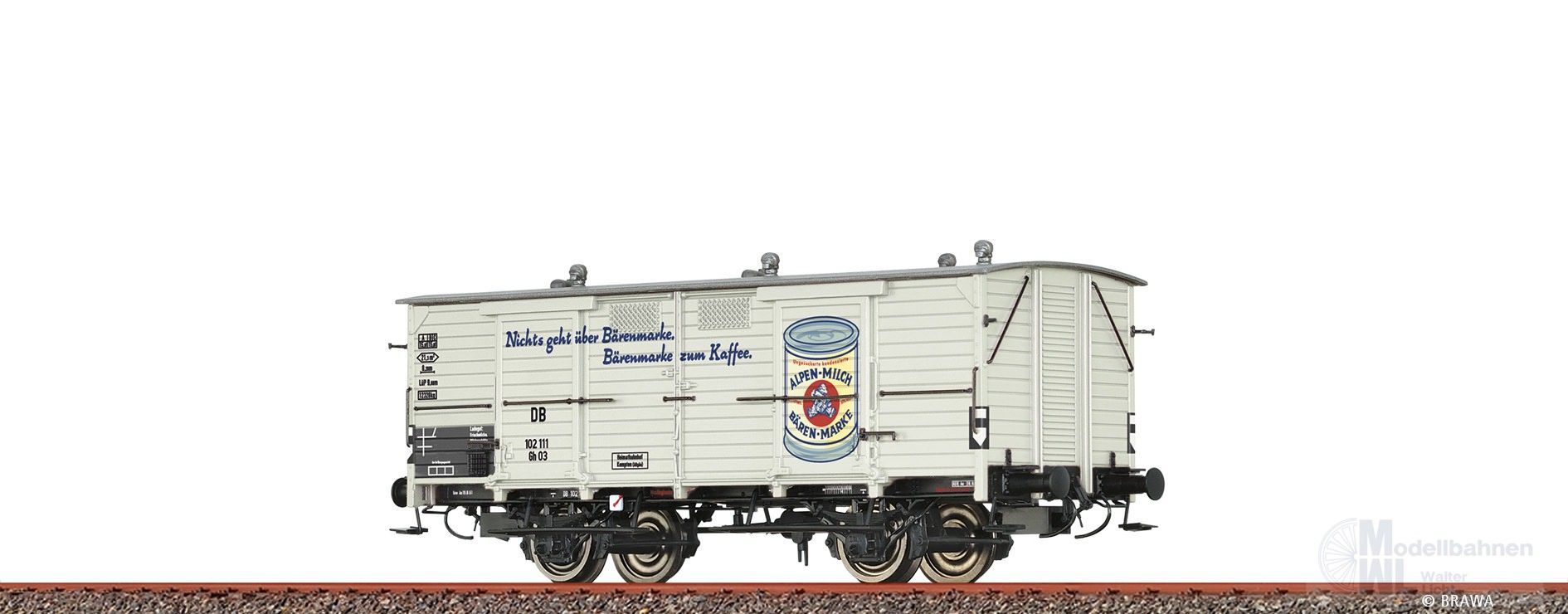 Brawa 50977 - Milchwagen DB Ep.III Bärenmarke Gh03 H0/GL Brawa 50977 - Milchwagen DB Ep.III Bärenmarke Gh03 H0/GL