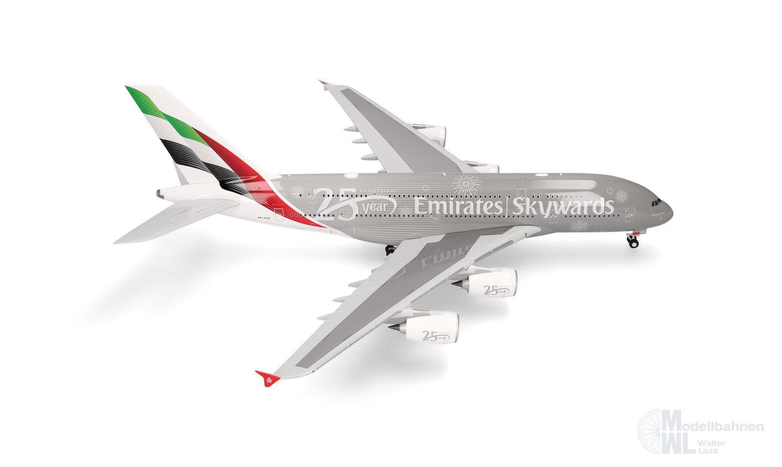 Herpa 539753 - Airbus A380 Emirates Skyward 25 Years 1:500