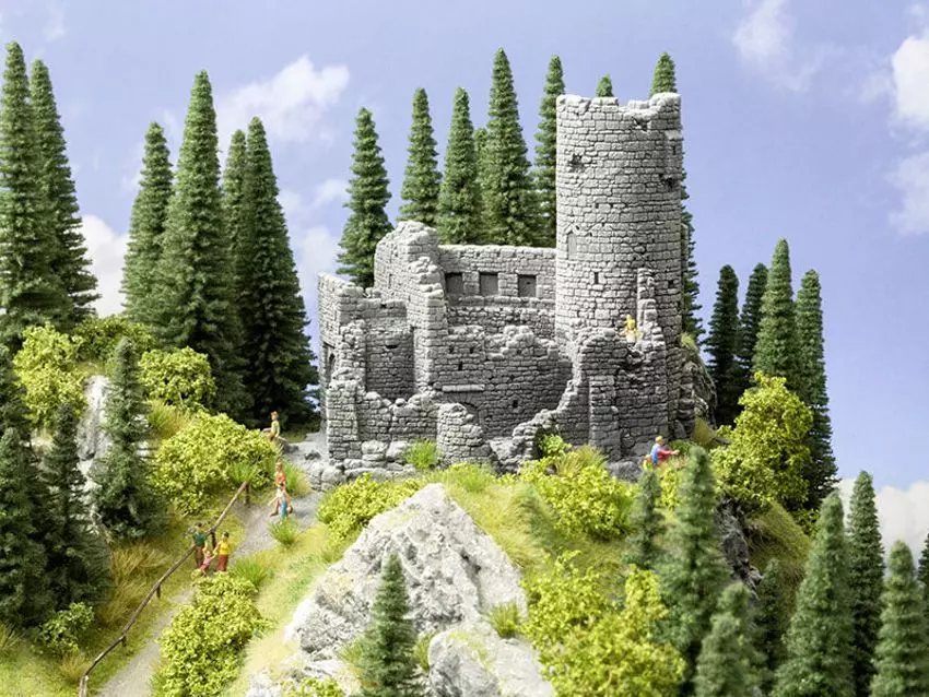 Noch 58605 - Burgruine 20 x 16,3 cm, 16,5 cm hoch H0 1:87