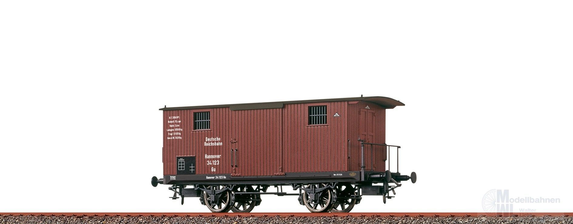 Brawa 47728 - Güterwagen gedeckt DRG Ep.II Typ Gu H0/GL Brawa 47728 - Güterwagen gedeckt DRG Ep.II Typ Gu H0/GL