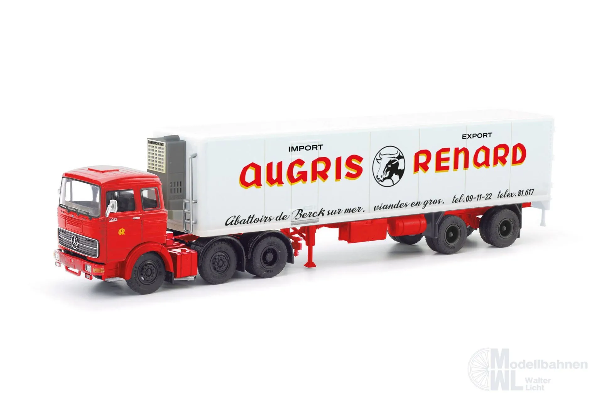 Herpa 87MBS026208 - Mercedes-Benz LP 2032 Kühlhoffer Sattelzug Augris Renard H0 1:87