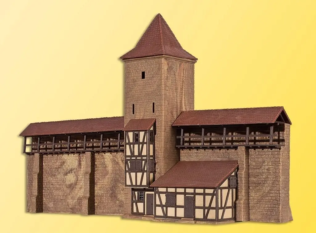 Kibri 37108 - Wehrturm mit Mauer in Rothenburg N 1:160
