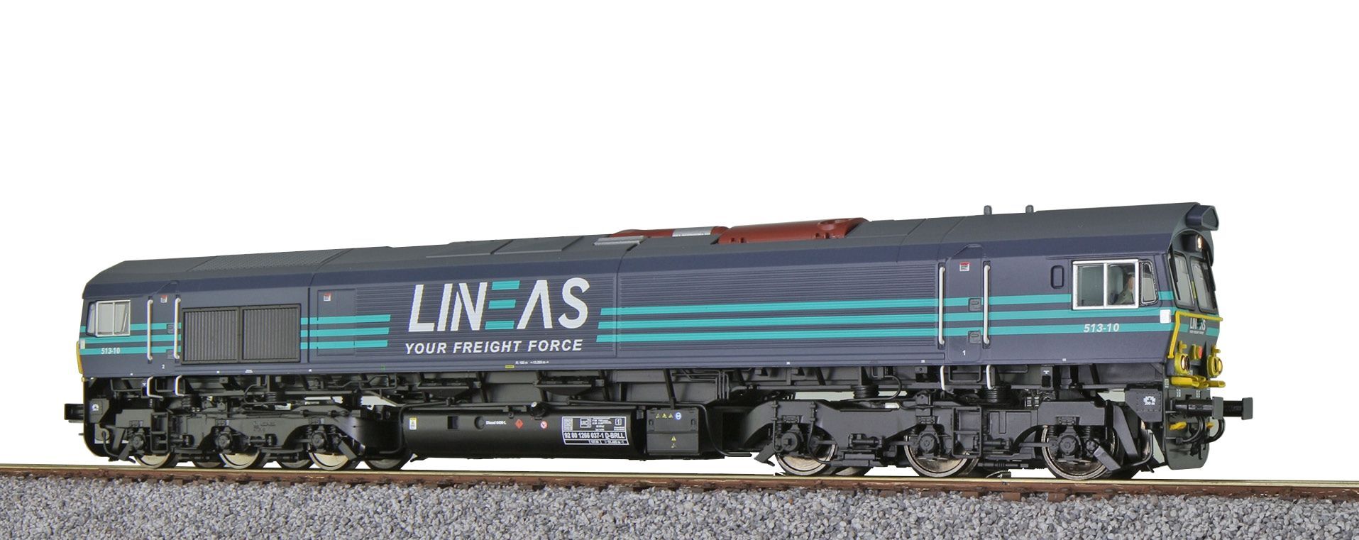 ESU 31283 - Diesellok Lineas 513-10  Ep.VI dunkelblau/türkis H0/GL/WS ESU 31283 - Diesellok Lineas 513-10  Ep.VI dunkelblau/türkis H0/GL/WS