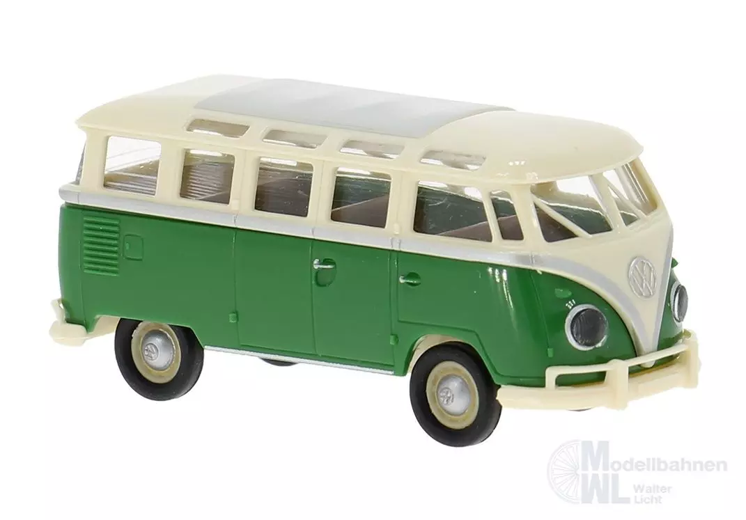 Brekina 31854 - VW T1b Samba in hellbeige/grün H0 1:87