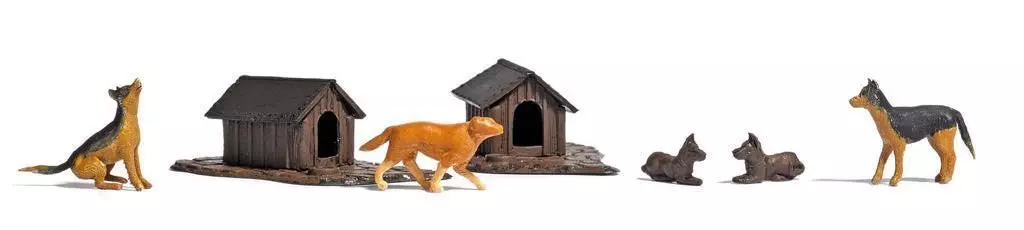 Busch 1197 - Hunde-Set H0 1:87