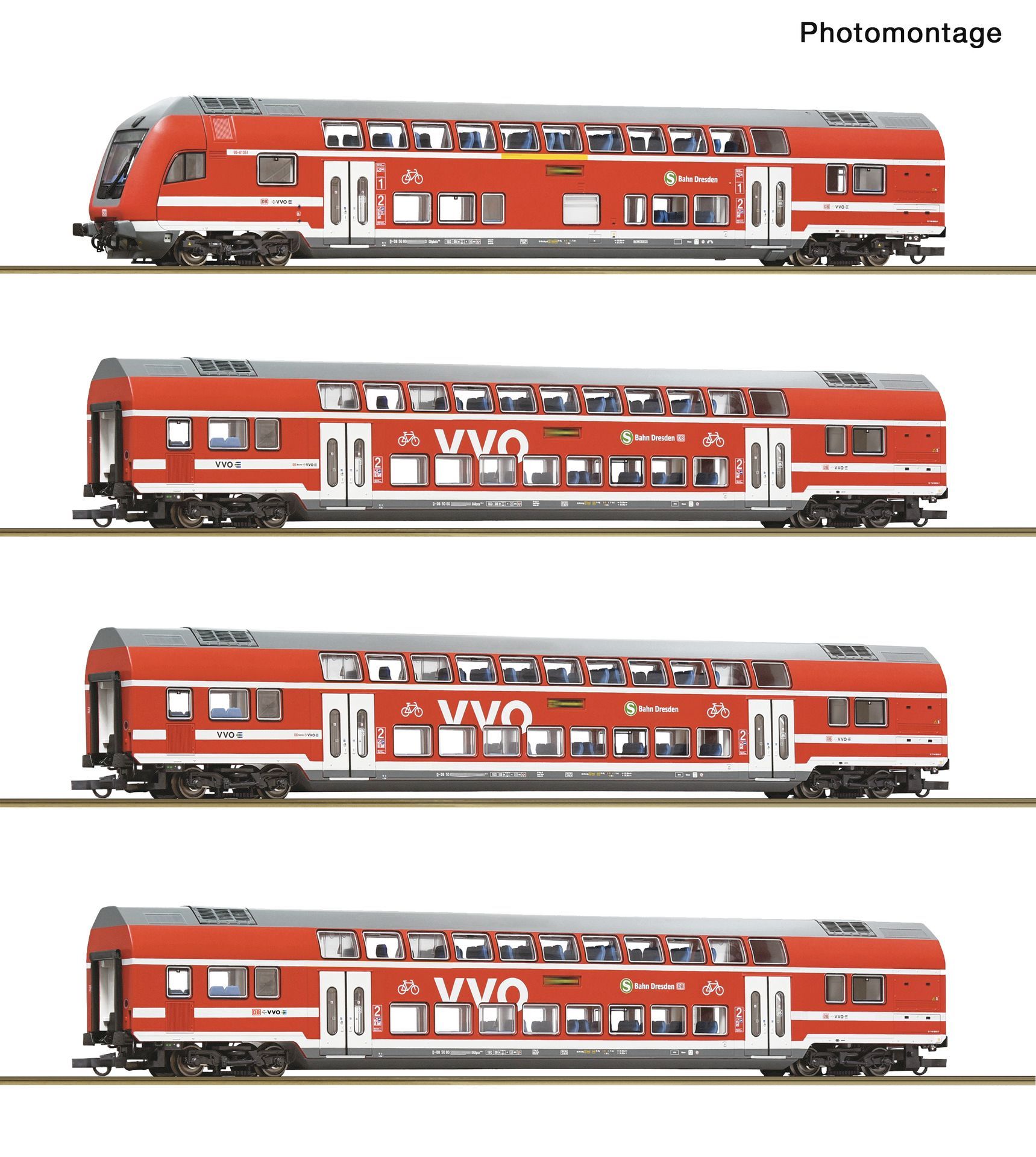 Roco 6210319 - 4er Set Dosto VVO DB AG H0/GLC