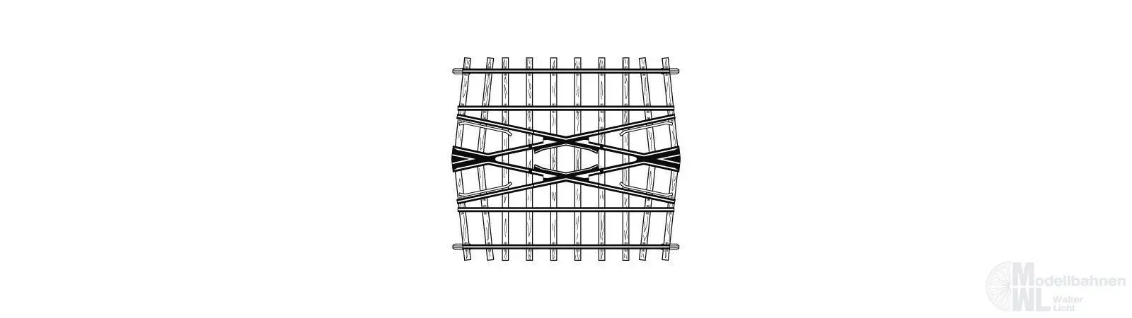 Bemo 4217000 - Kreuzung 24° 71 mm H0m