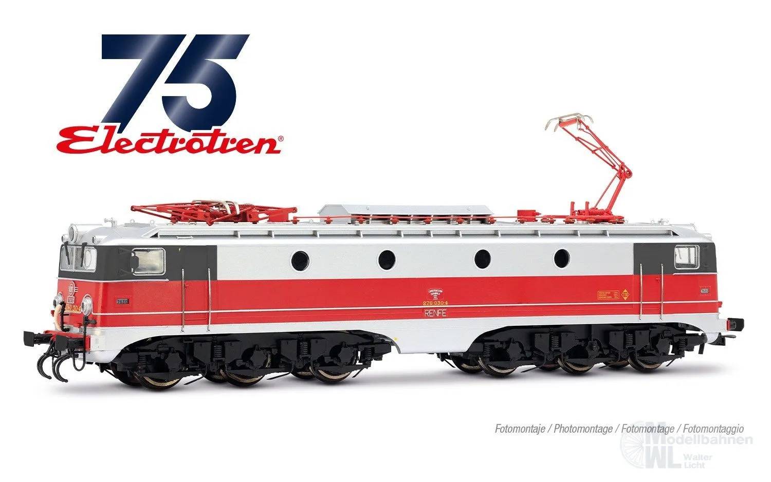 Electrotren 2042 - E-Lok Serie 276-030 RENFE Ep.III/IV Talgo-Farbgebung H0/GL