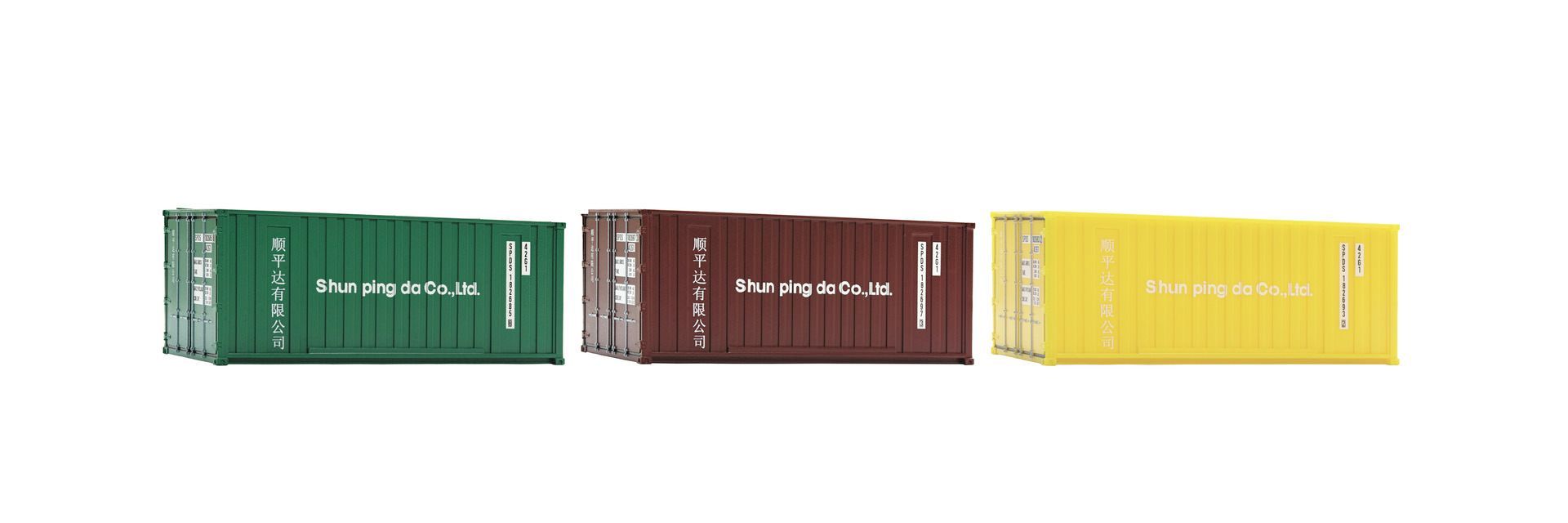 Roco 5217 - Container 3 Stück 20ft. H0 1:87