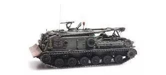ARTITEC b.v. 6870244 - BRD M88 Bergepanzer olivgrün (früh) Eisenbahntransport H0 1:87