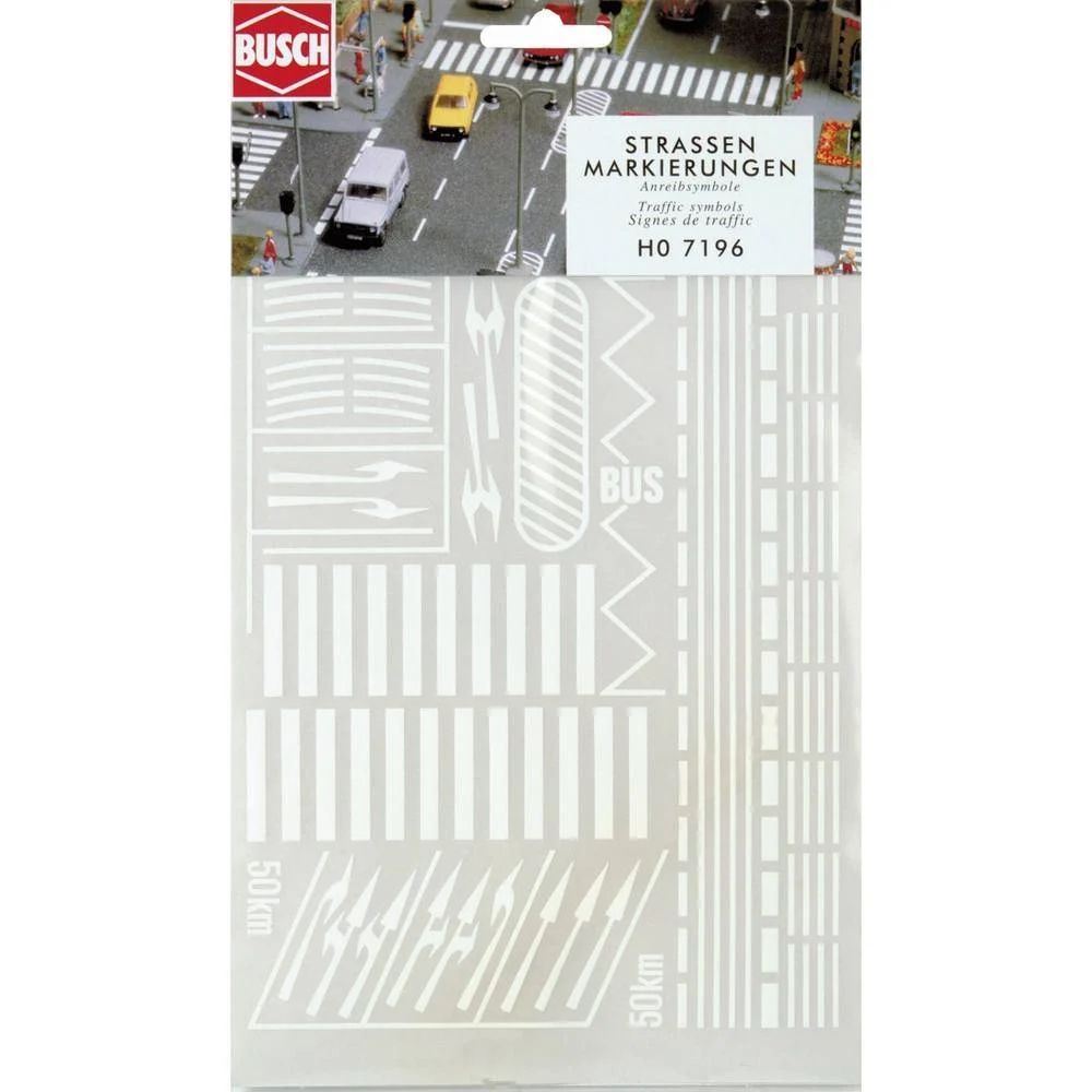 Busch 7197 - Straßenmarkierung N 1:160 Busch 7197 - Straßenmarkierung N 1:160