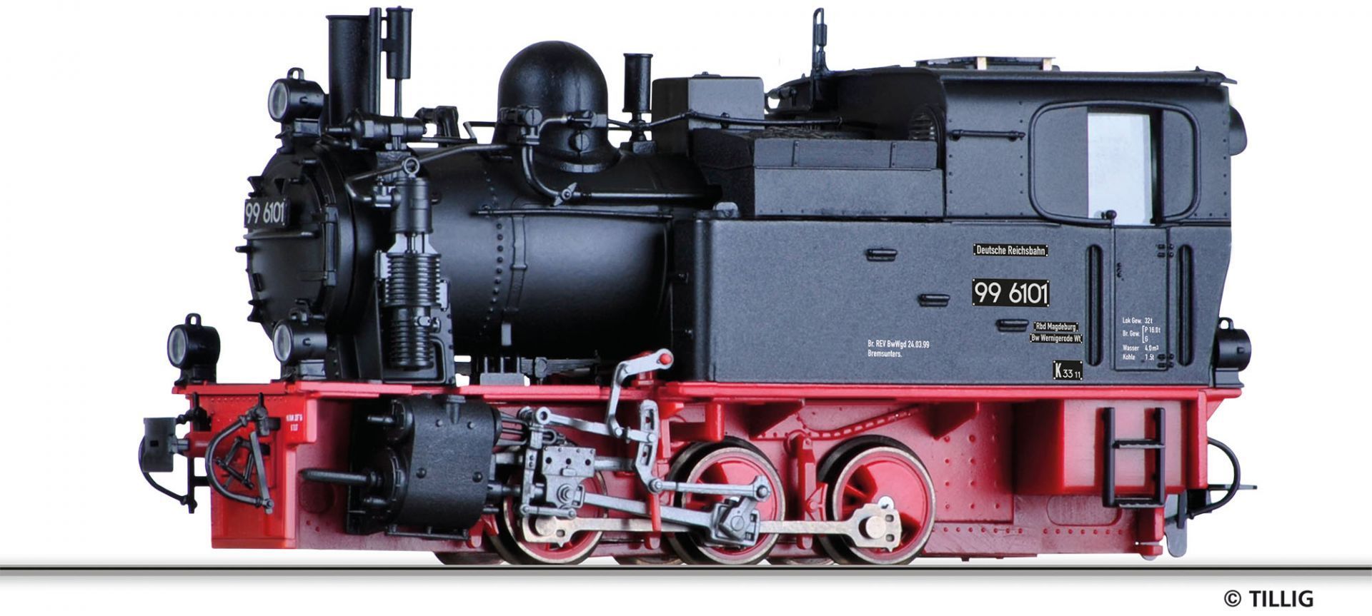 tl02922_0 Tillig 02922 - Dampflok BR 99 6101 HSB Ep.V H0m