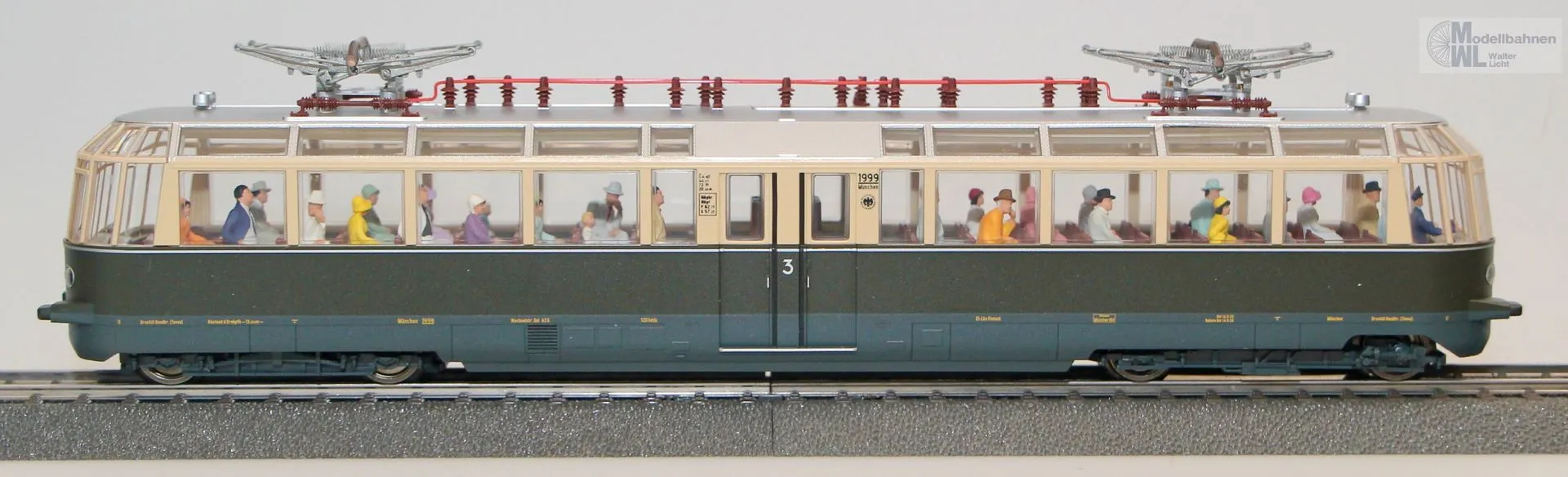 Märklin 37582 - MÄRKLIN - Aussichtstriebwagen elT 1999 DRG Ep.II grün H0/WS Sound mfx