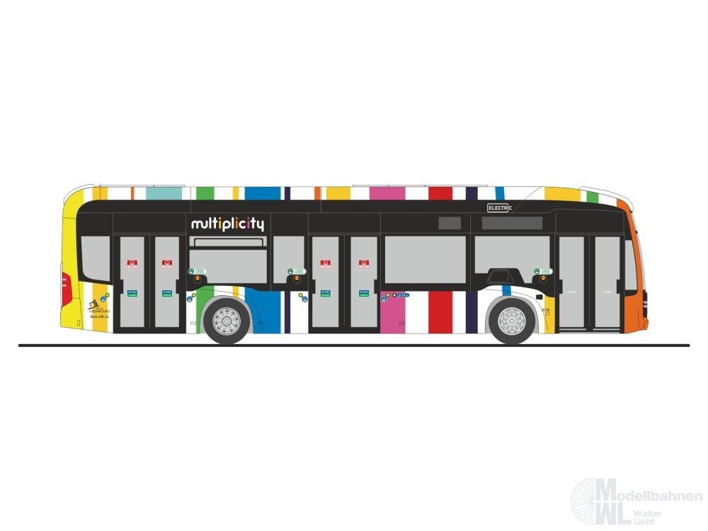 Rietze 75600 - Mercedes-Benz eCitaro Ville de Luxembourg - Multiplicity (LU) H0 1:87