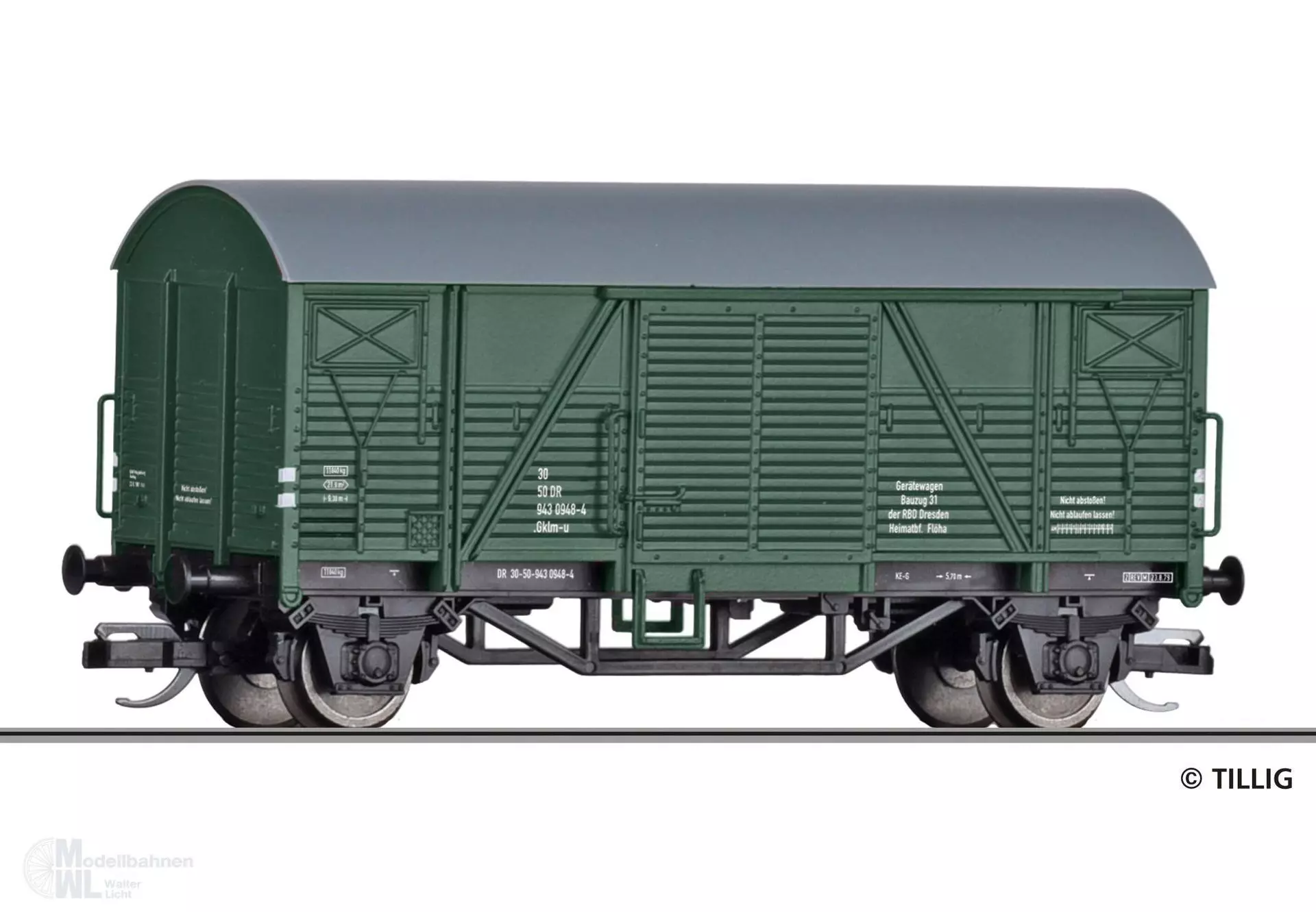 Tillig 14201 - Bauzug Gerätewagen DR Ep.IV Bauzug 31 TT 1:120