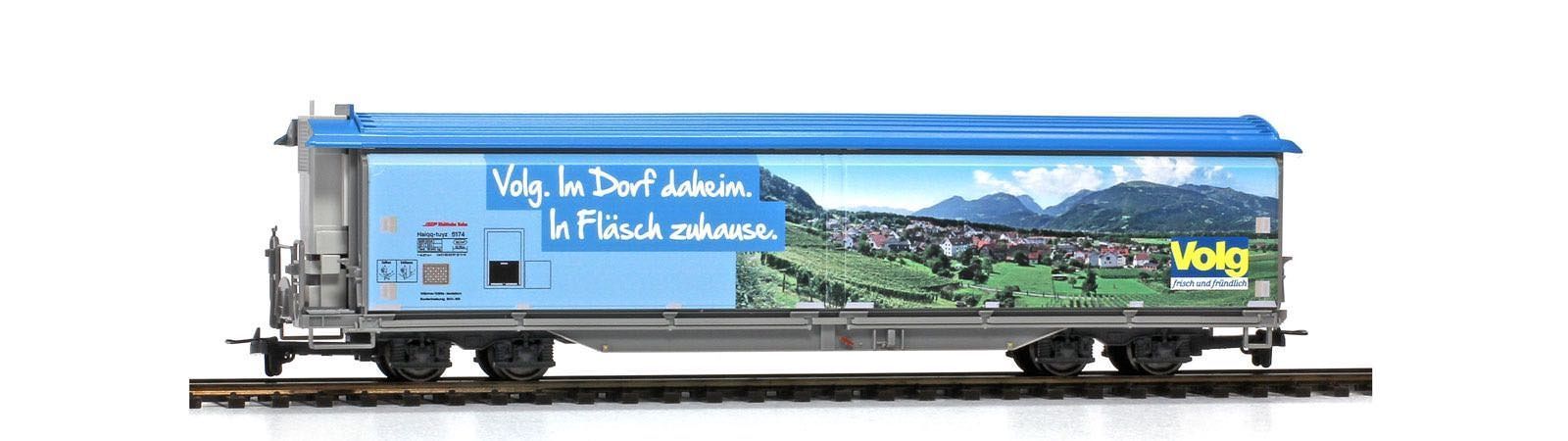 Bemo 2588168 - Schiebewandwagen RhB Ep.VI Haiqq-tuyz 5174 Volg Fläsch H0/WS