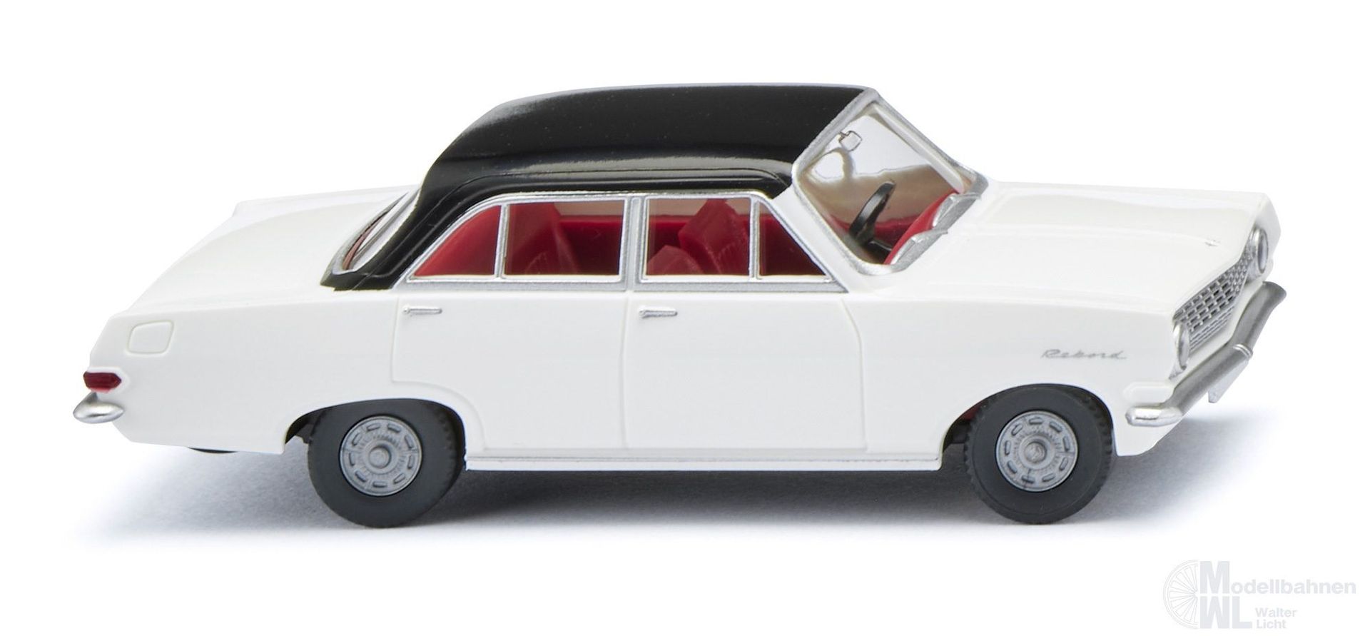Wiking 84706 - Opel Rekord A - weiß mit schwarzem Dach H0 1:87