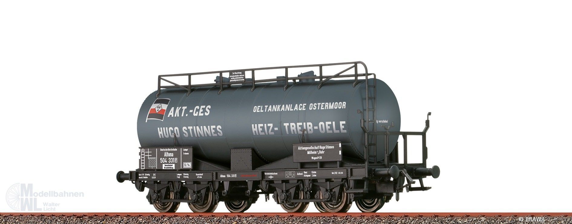 Brawa 48513 - Kesselwagen DRG Ep.II Hugo Stinnes H0/GL