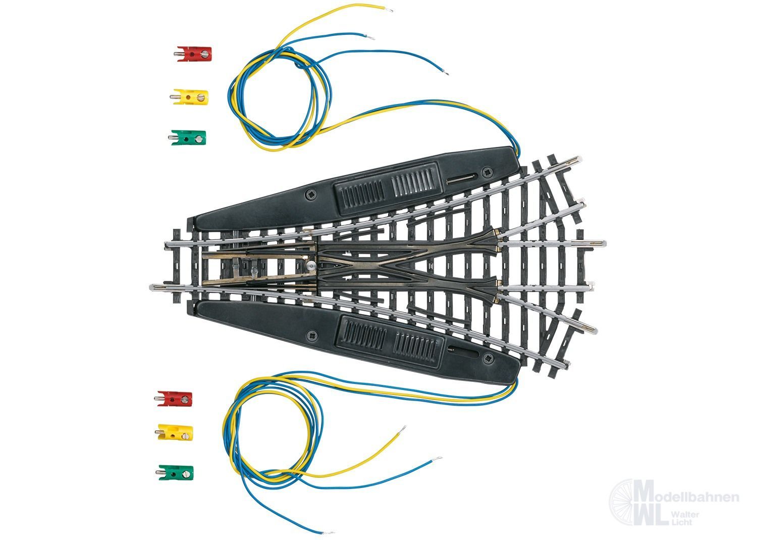 Märklin 2270 - Dreiwegweiche R 424,6 mm Länge 168,9 mm H0/WS