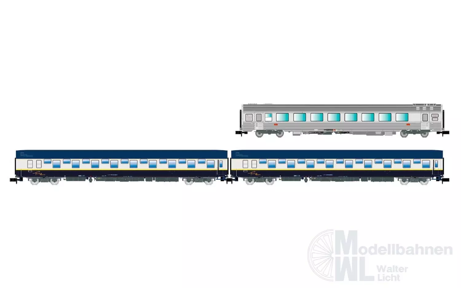 Arnold 4474 - Personenwagen Set SNCF Ep.IV 3.tlg. TEE Mistral N 1:160