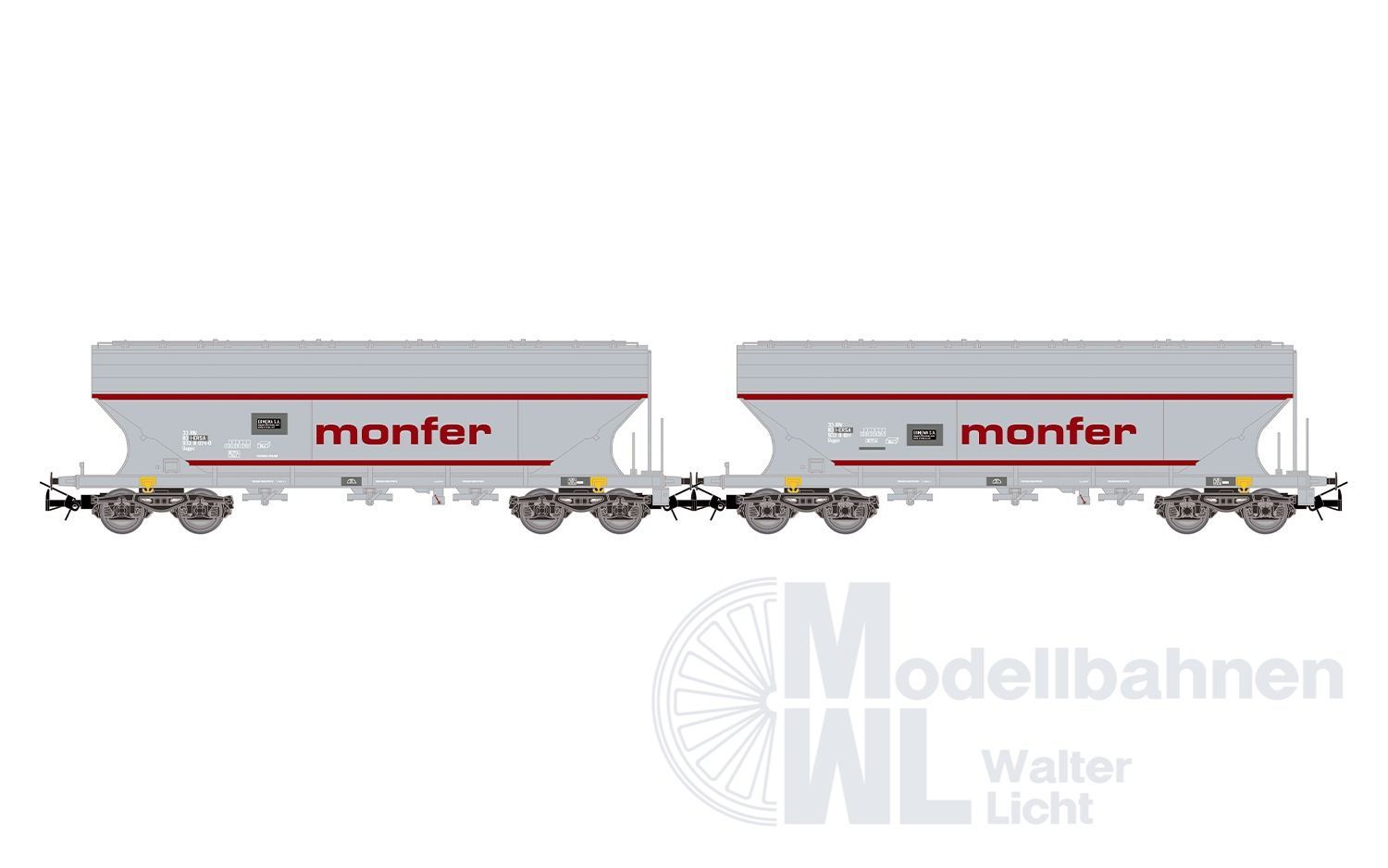 Rivarossi 6677 - Getreidesilowagen Set I-ERSA Ep.VI 2.tlg H0/GL