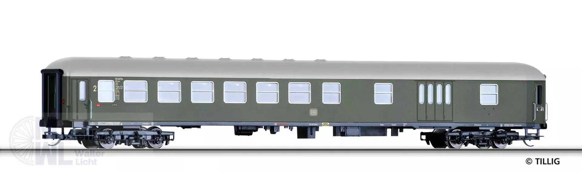 Tillig 16219 - Personenwagen DB Ep.III 2.Kl./Gepäck TT 1:120