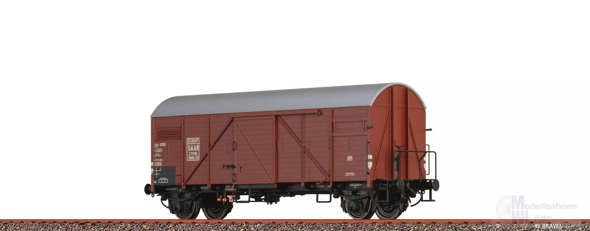 Brawa 50728 - Güterwagen ged. SAAR Ep.III Gmhs35 EUROP H0/GL