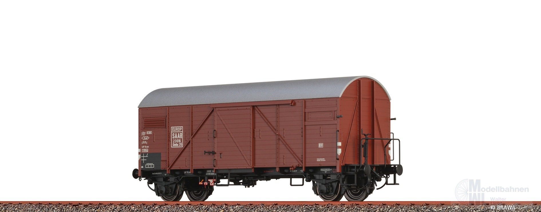 Brawa 50728 - Güterwagen ged. SAAR Ep.III Gmhs35 EUROP H0/GL