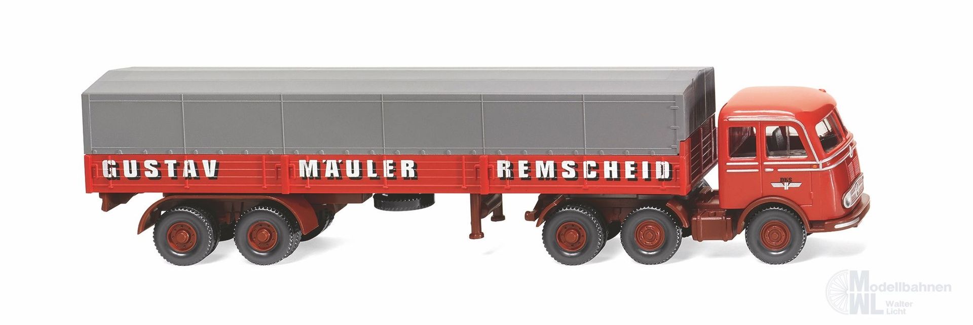 Wiking 048804 - Pritschensattelzug Mercedes-Benz LPS333 Gustav Mäuler 1:87