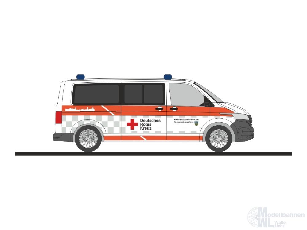 Rietze 53919 - Volkswagen T6.1 DRK Wolfenbüttel H0 1:87 Rietze 53919 - Volkswagen T6.1 DRK Wolfenbüttel H0 1:87