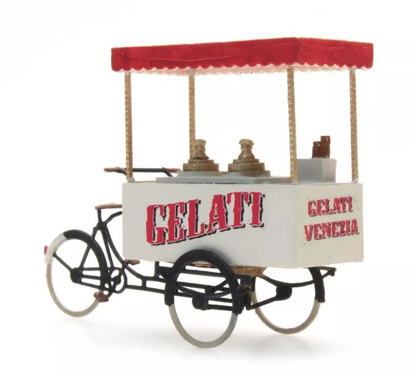 ARTITEC b.v. 387298 - Eisverkaufsfahrrad Gelati Venezia H0 1:87