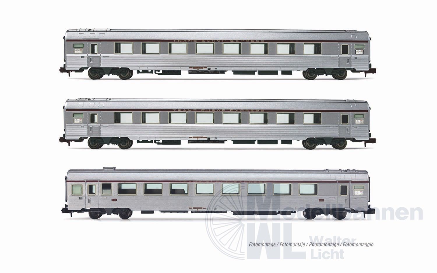 Arnold 4498 - Personenwagen Set SNCF Ep.IV TEE Jules Verne 3.tlg. N 1:160