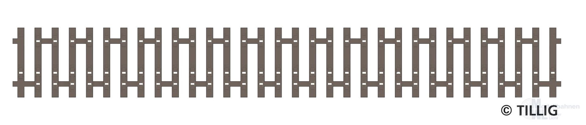 Tillig 83192 - Flex-Schwellenband Zwangsgleis (einseitig) 166mm  TT 1:120