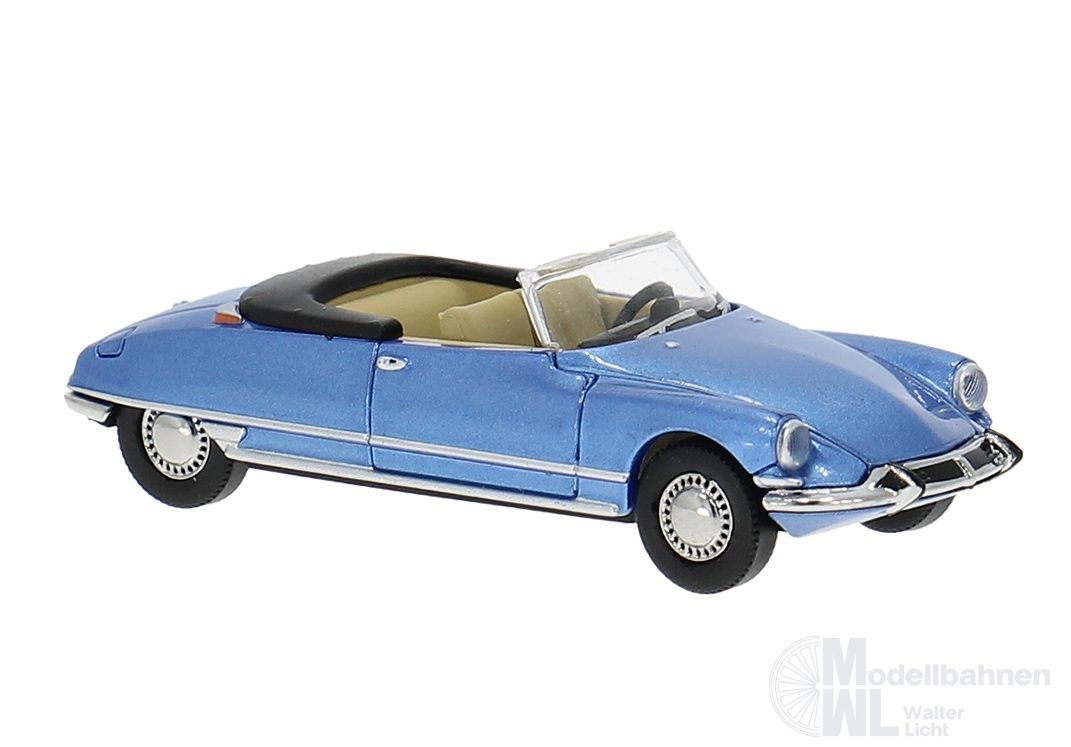 Brekina 14235 - Citroen DS Cabrio geöffnet blau metallic H0 1:87