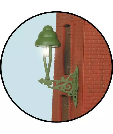 Viessmann 6013 - Gas-Wandlaterne LED warmweiß H0 1:87