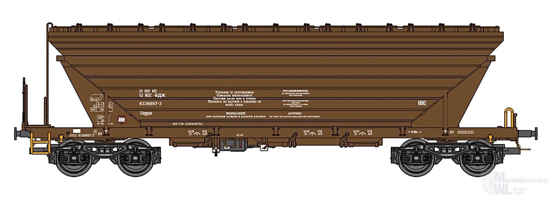 NPE NW52216 - Getreidewagen BGR Ep.V/VI dunkelbraun TT 1:120