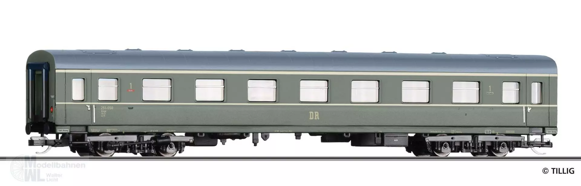 Tillig 95607 - Personenwagen DR Ep.III 1.Kl. A4ge TT 1:120