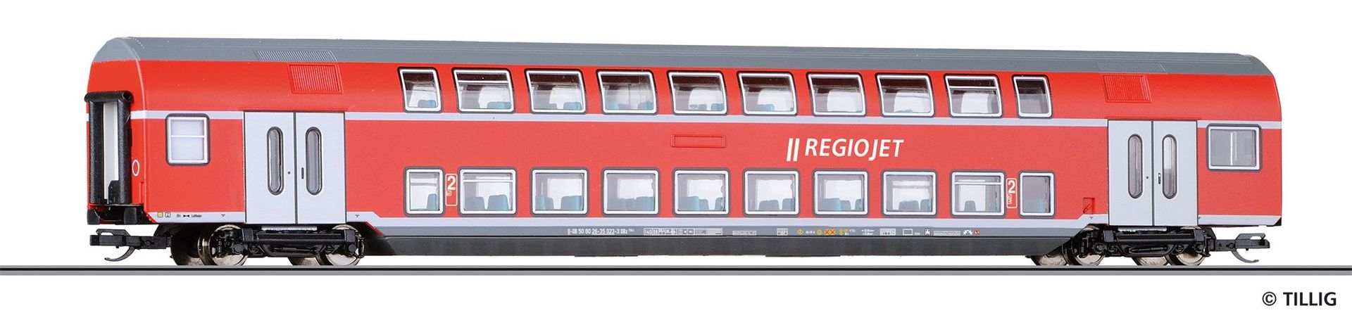 Tillig 16797 - Doppelstockwagen DB Ep.VI 2.Kl. DBz 750 Regiojet TT 1:120